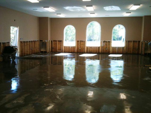 The new building has had the damaged drywall removed and the first round of cleaning on the concrete floors.  One thing we learned is that it takes multiple washings to get all the mud out.