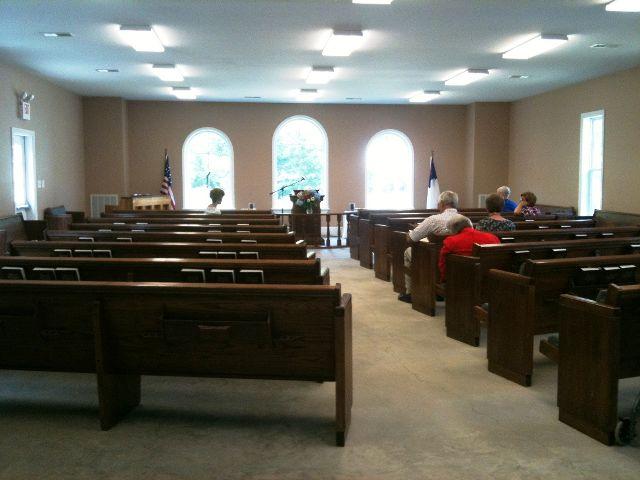 The pews may look a little worse for wear after all they've been through, but they never looked better than when folks began gathering for service on Sunday morning, July 4th.